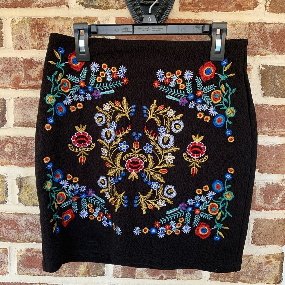 Shein floral skirt